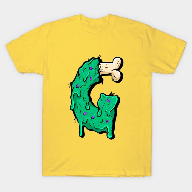 G letter melted zombie T-Shirt by yogisnanda